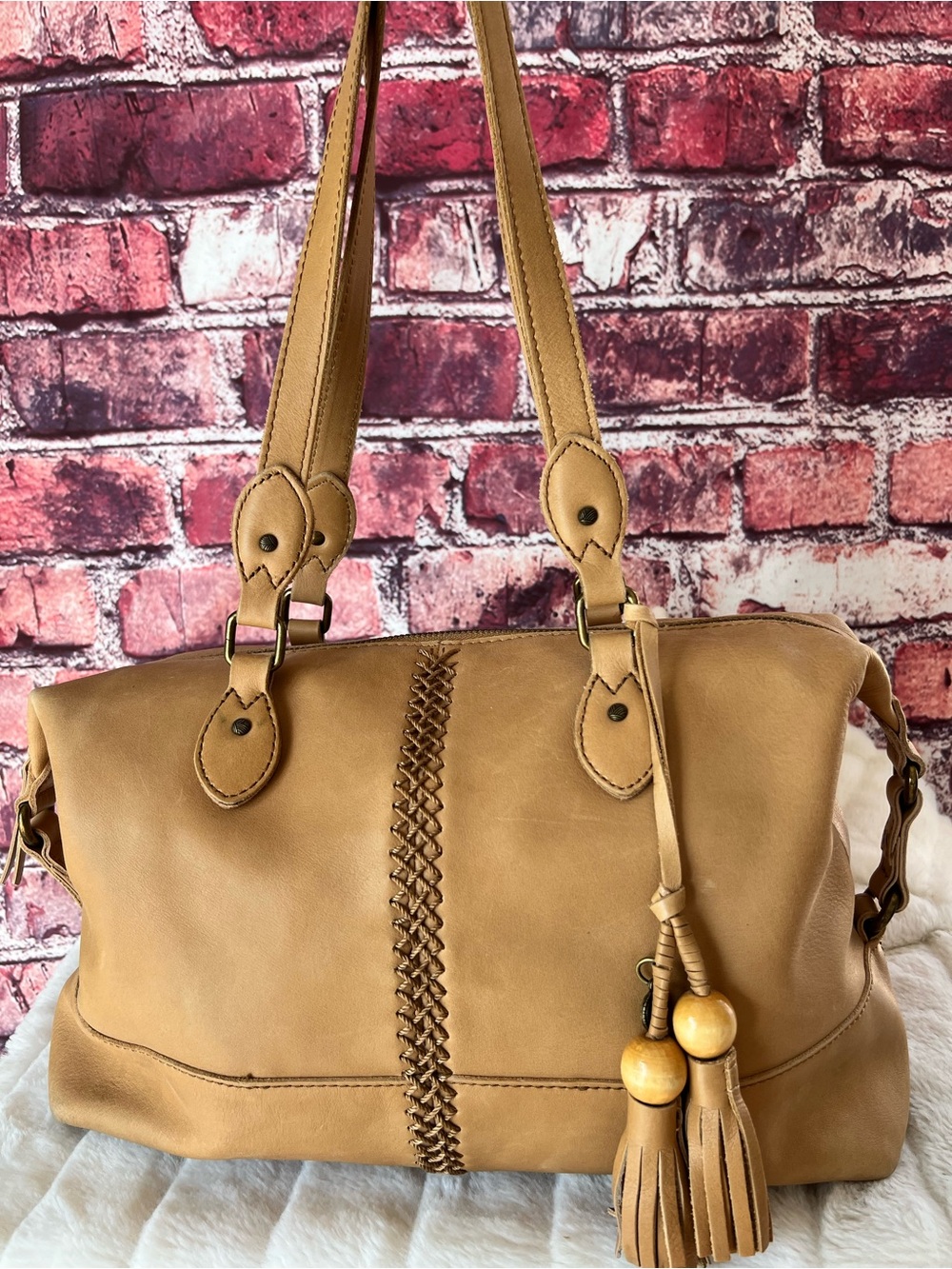 The Sak Laurel Canyon Leather Satchel Boho Doctor Bag Tan